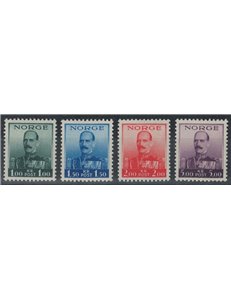 NORWAY 1937-38 Effigy of King Haakon VII 4v MNH**