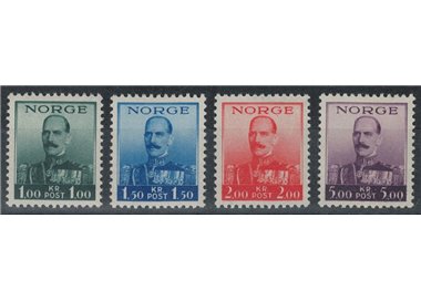 NORWAY 1937-38 Effigy of King Haakon VII 4v MNH**