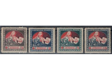 LETTONIA 1920 Pro Croce Rossa 4v MH*