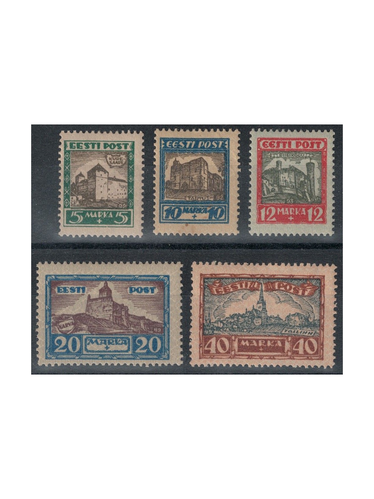 ESTONIA 1927 Pro war victims 5v MNH**