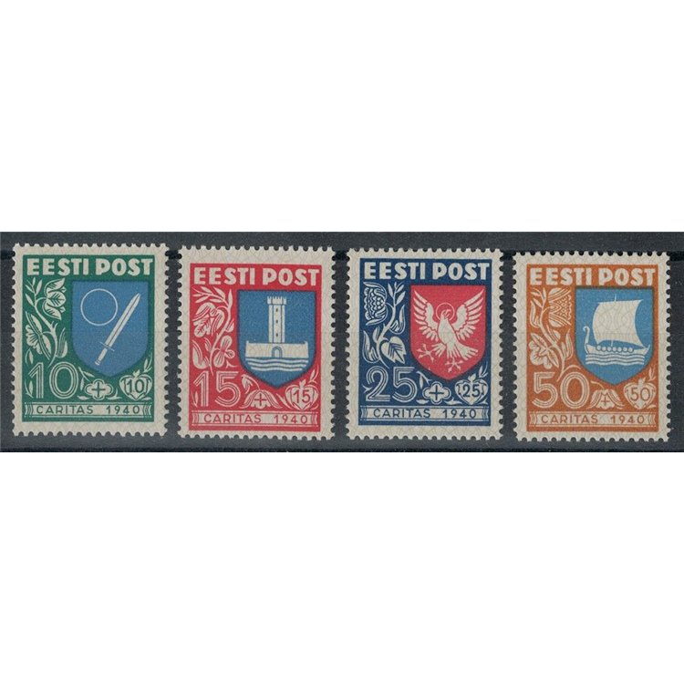 ESTONIA 1940 Stemmi di Province 4v MNH**
