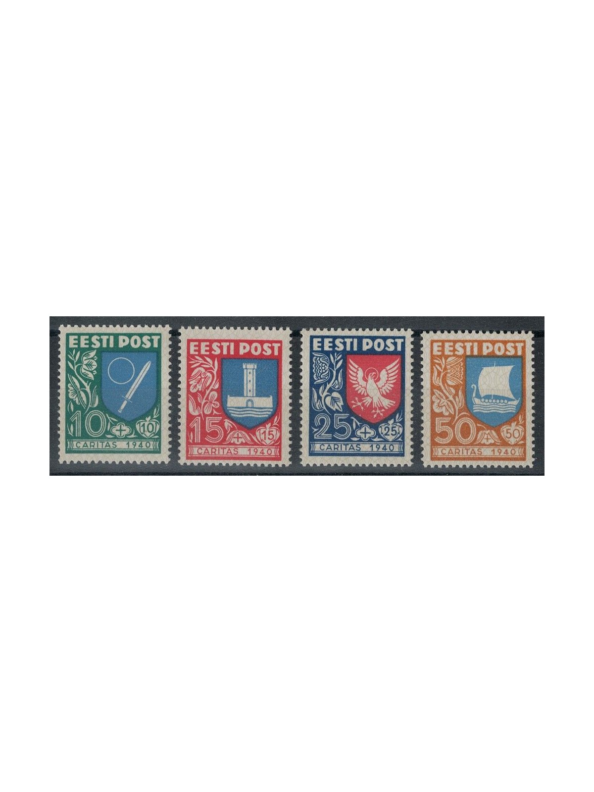 ESTONIA 1940 Stemmi di Province 4v MNH**