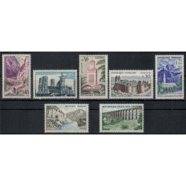 FRANCE 1960 Tourist series 7v MNH**