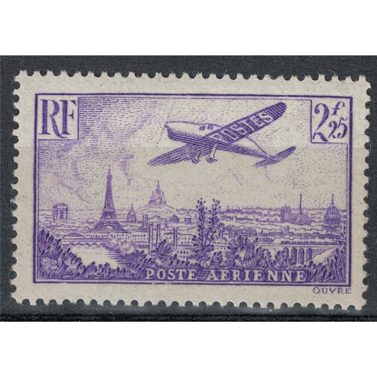 FRANCE 1936 Airmail 2.25f violet MNH**