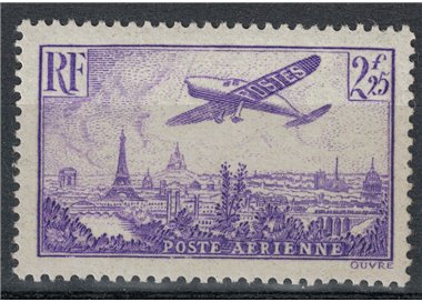 FRANCE 1936 Airmail 2.25f violet MNH**