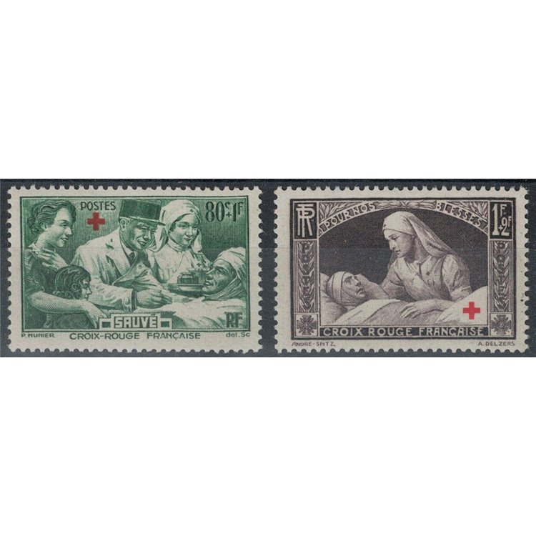 FRANCIA 1940 Pro Croce Rossa 2v MNH**