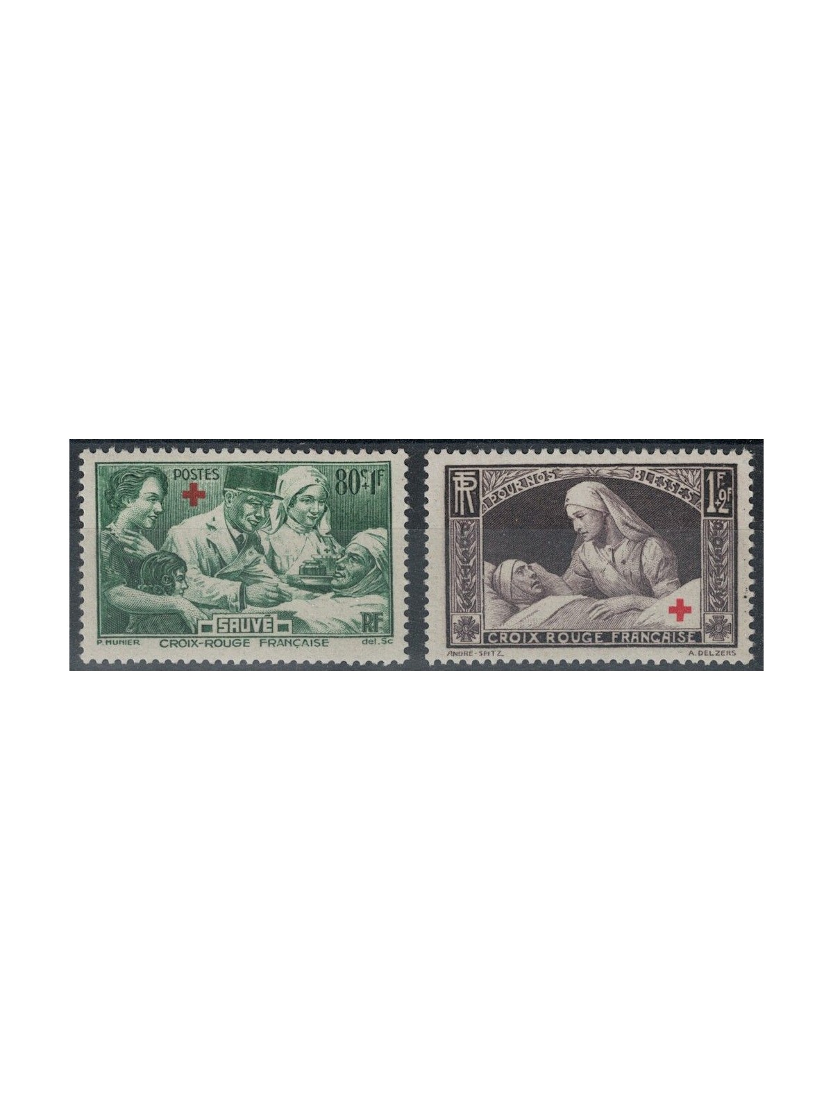 FRANCIA 1940 Pro Croce Rossa 2v MNH**