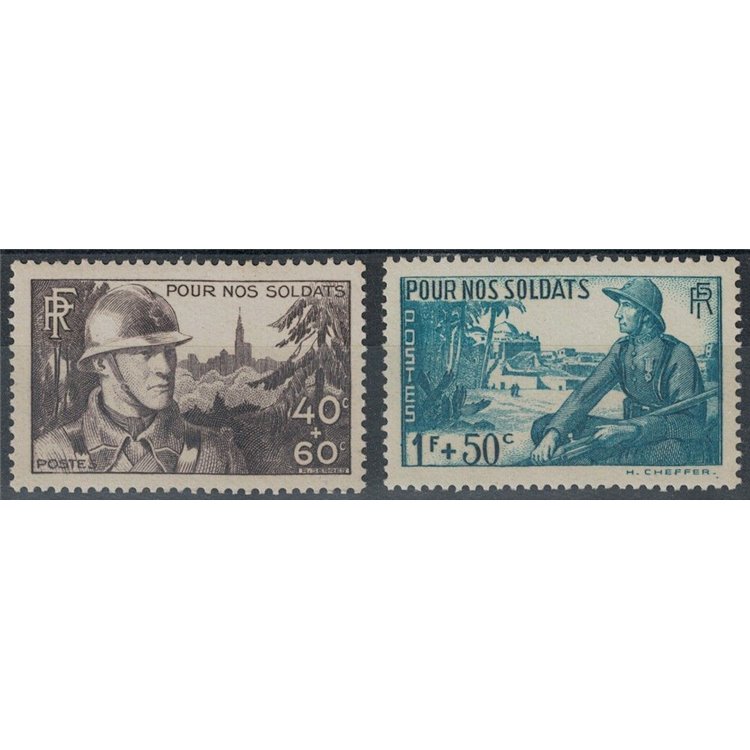 FRANCIA 1940 Pro comitato di beneficenza 2v MNH**
