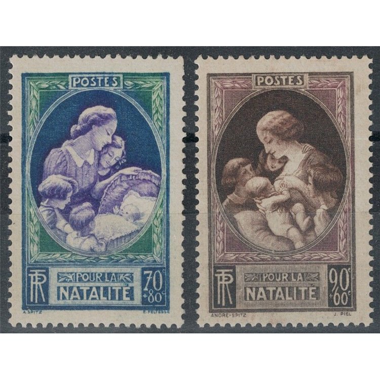 FRANCE 1939 Propaganda for the birth rate 2v MNH**