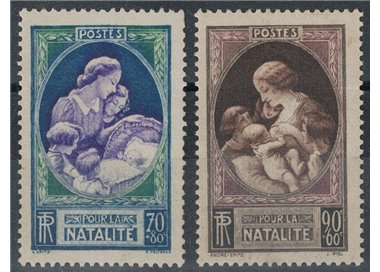 FRANCE 1939 Propaganda for the birth rate 2v MNH**