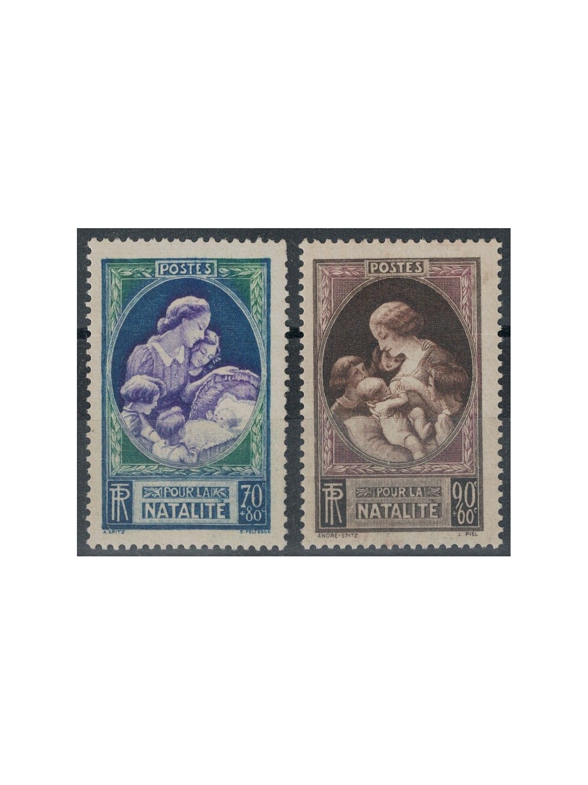 FRANCIA 1939 Propaganda per la natalità 2v MNH**