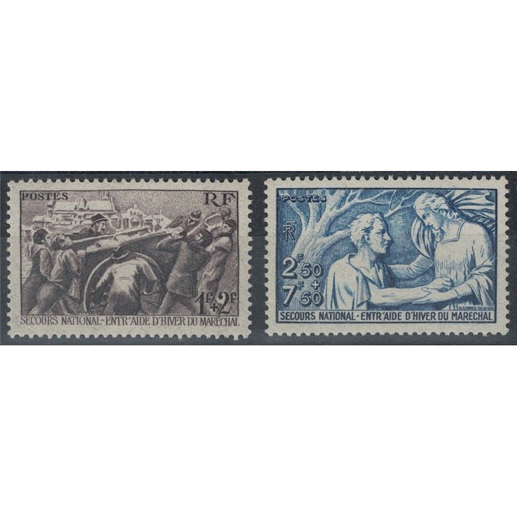 FRANCE 1941 Pro Soccorso Nazionale 2v MNH**