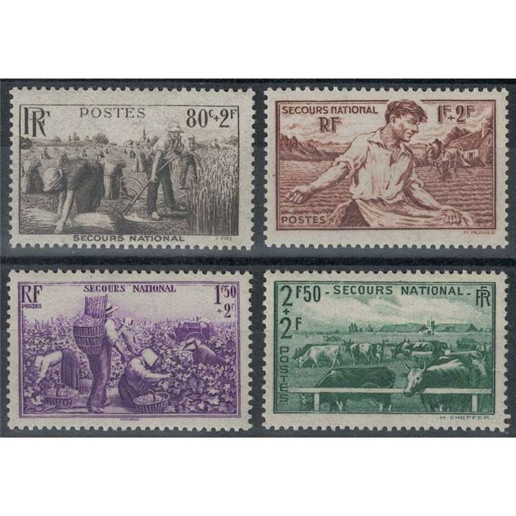 FRANCIA 1940 Pro Soccorso Nazionale 4v MNH**