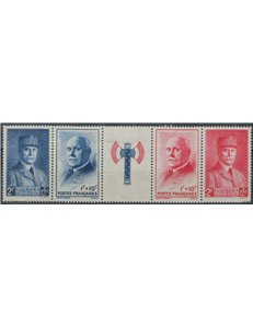 FRANCE 1943 National Relief, Marshal Pétain 4v MNH**