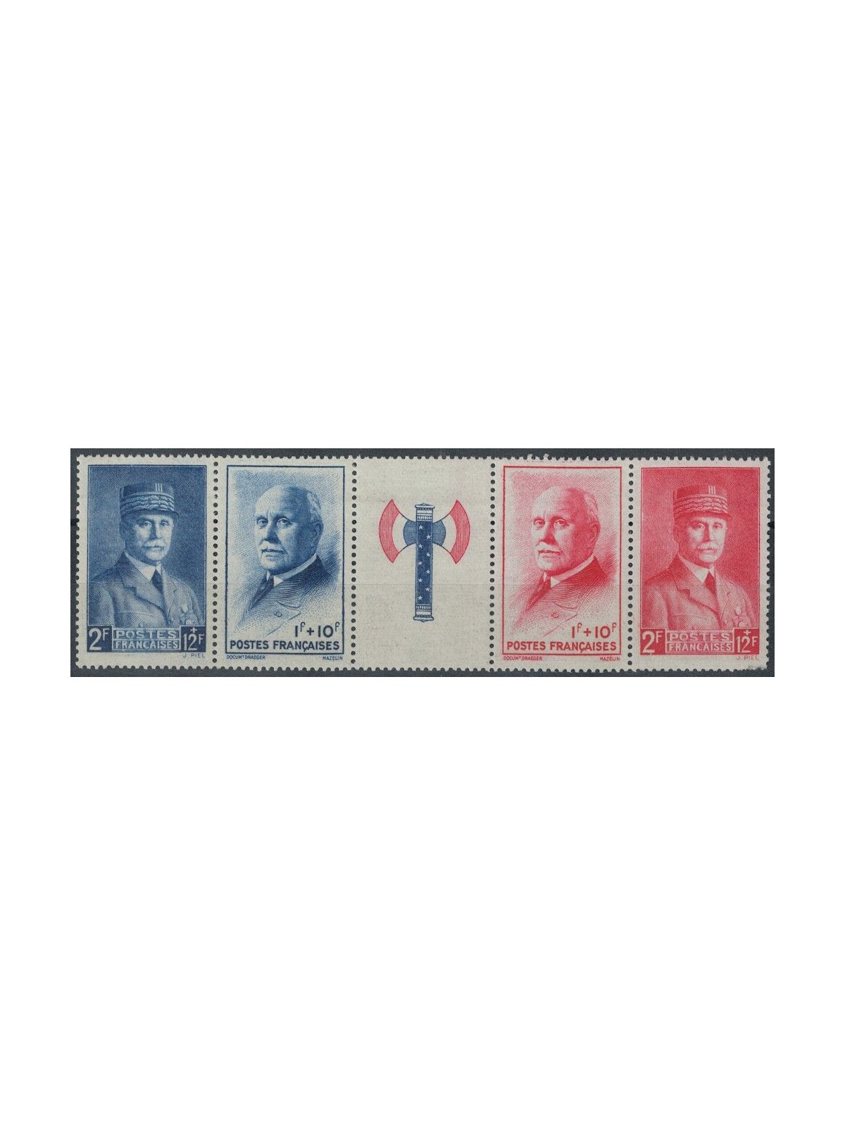 FRANCE 1943 National Relief, Marshal Pétain 4v MNH**