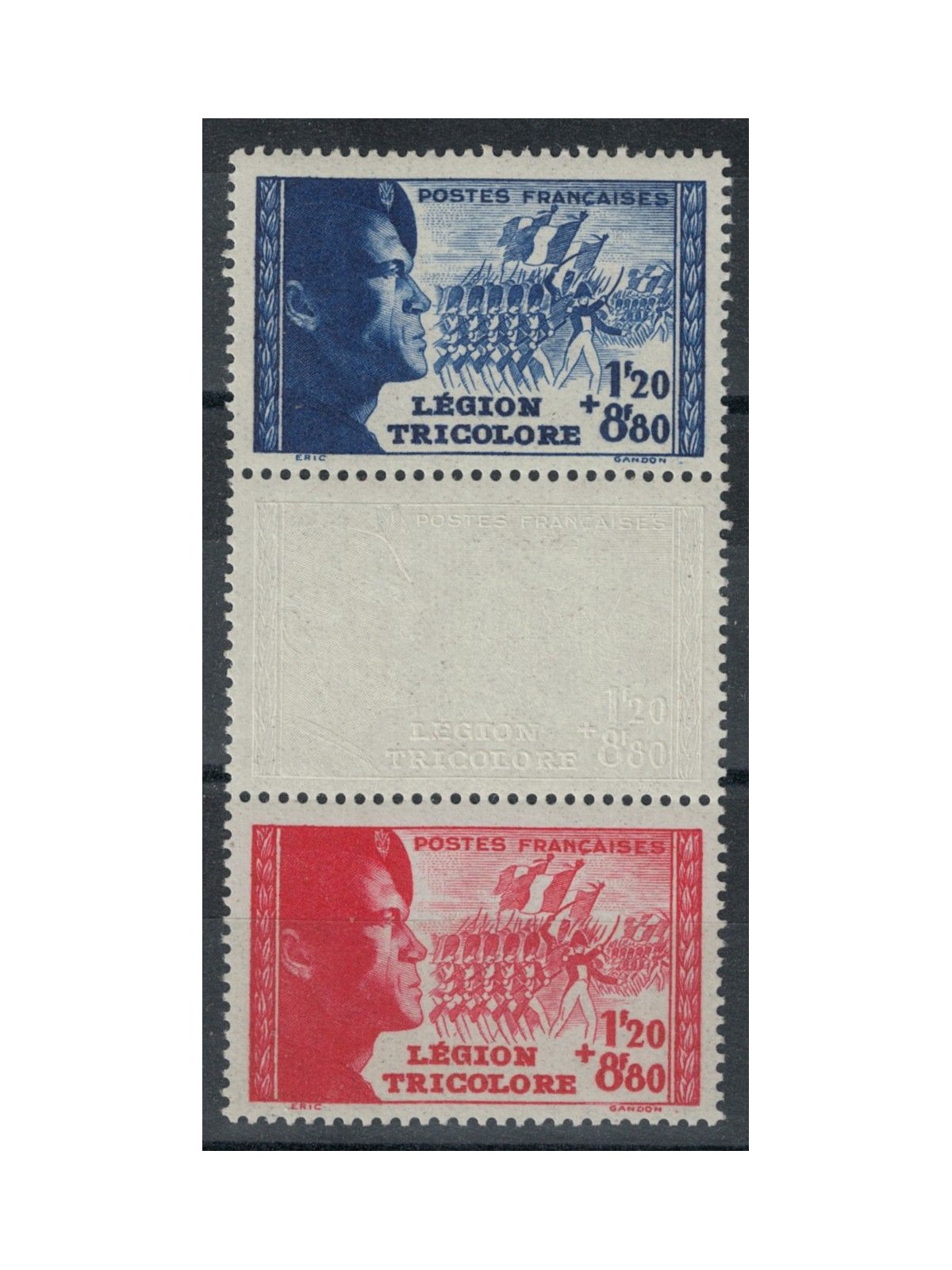 FRANCIA 1942 Legione Tricolore 2v ca MNH**