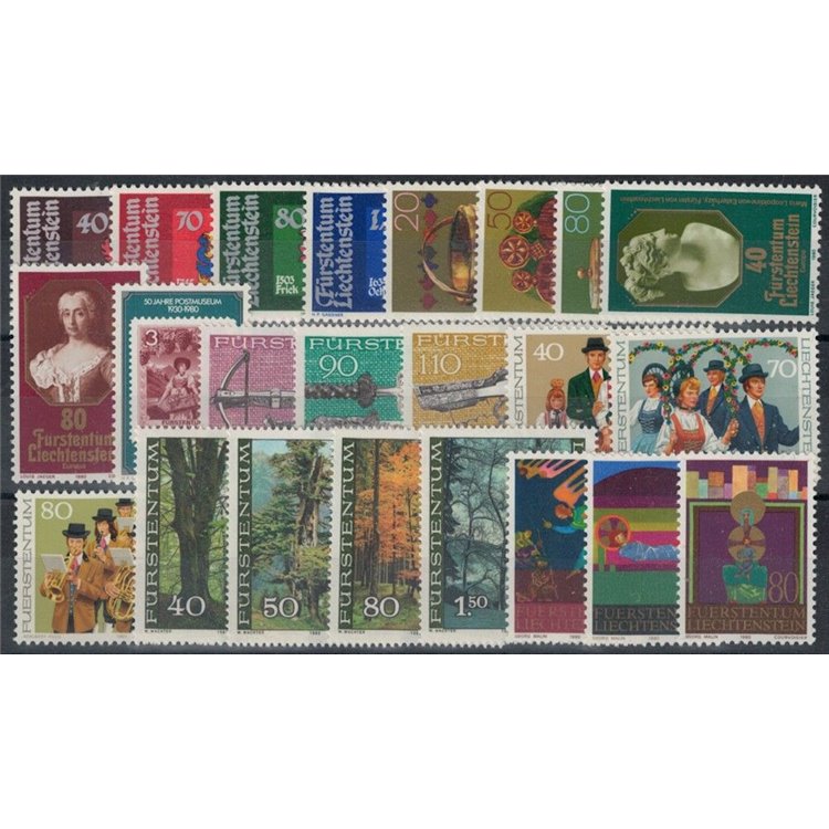 LIECHTENSTEIN 1980 Annata Completa 23v MNH**