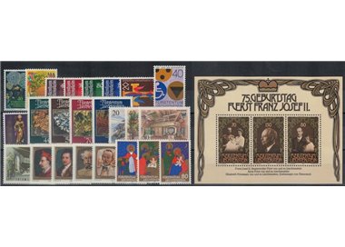 LIECHTENSTEIN 1981 Complete Year 24v + 1 s/s MNH**