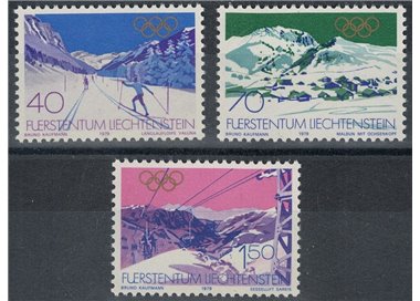 LIECHTENSTEIN 1979 Winter Olympic Games 3v MNH**