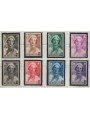 BELGIO 1935 Lutto Regina Astrid 8v MNH**
