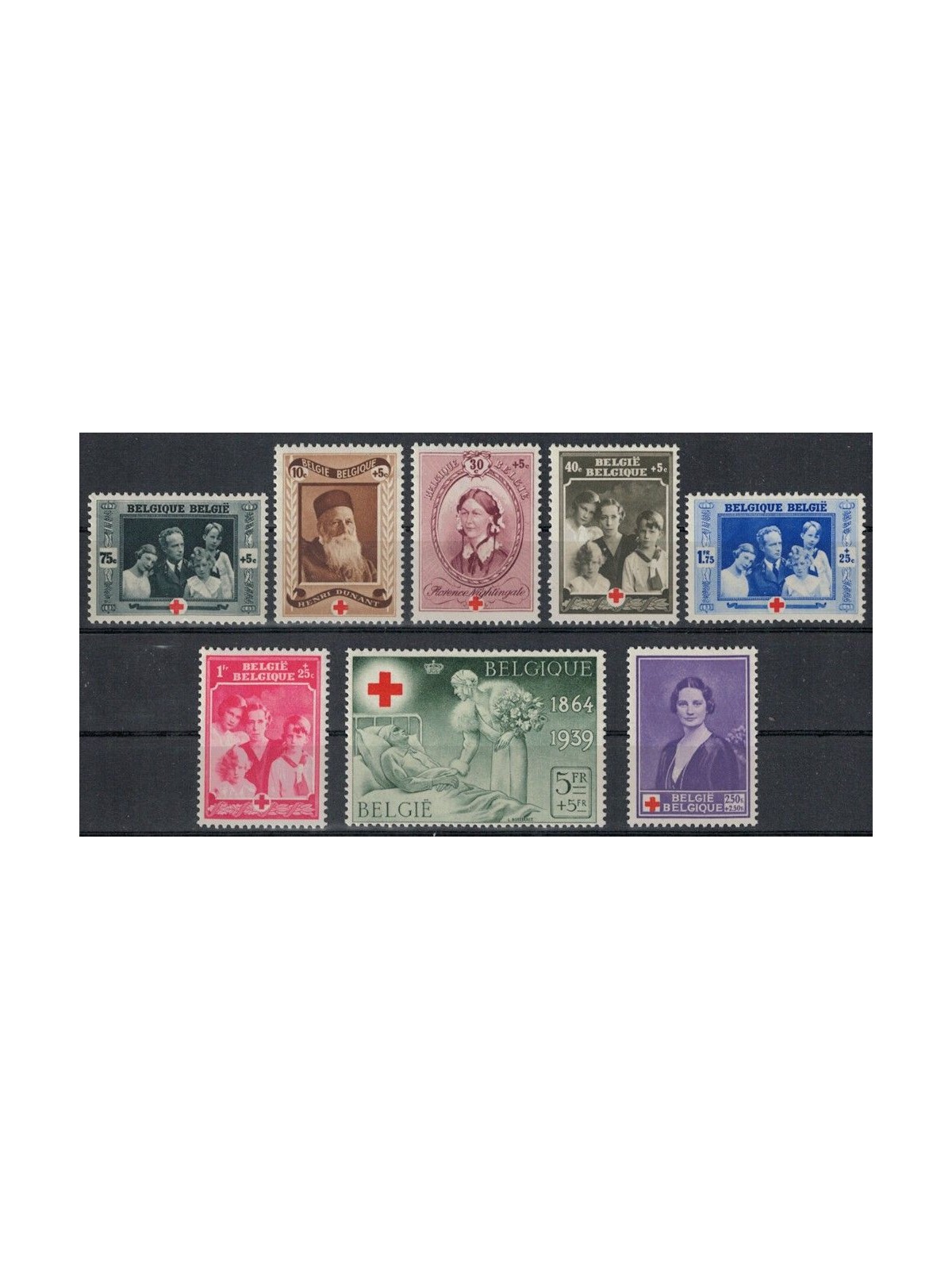 BELGIUM 1939 Red Cross 8v MNH**