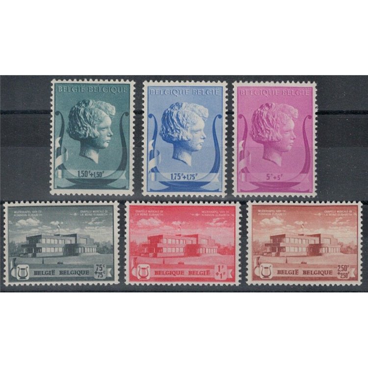 BELGIO 1940 Pro fondazione musicale 6v MNH**