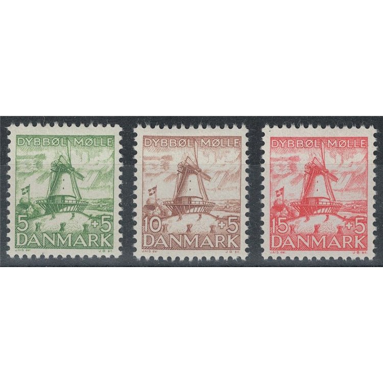 DENMARK 1937 Pro monument to HP Hansens 3v MH*