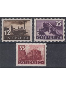 AUSTRIA 1937 Centenary of the Railways 3v MNH**