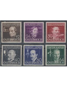 AUSTRIA 1936 Tecnici e inventori 6v MNH**