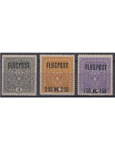 AUSTRIA 1918 Posta aerea, Flugpost 3v MH*