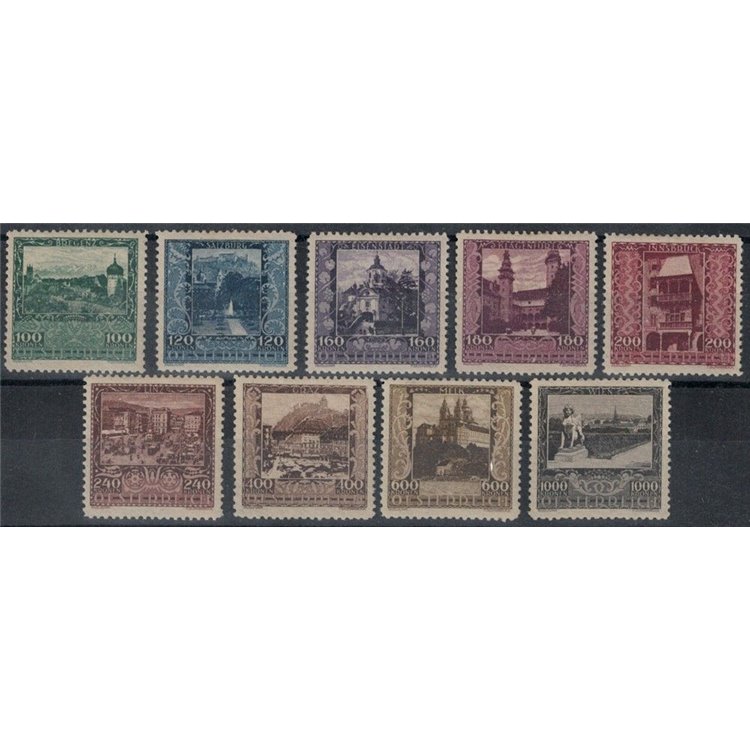 AUSTRIA 1923 Vedute 9v MH*