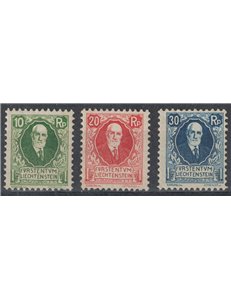 LIECHTENSTEIN 1925 Birthday of Prince John II 3v MH*
