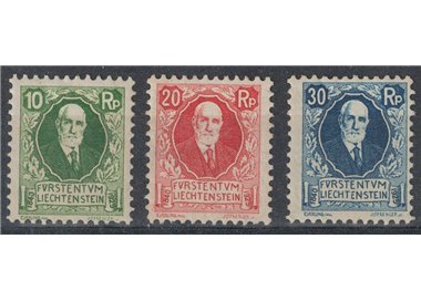 LIECHTENSTEIN 1925 Birthday of Prince John II 3v MH*