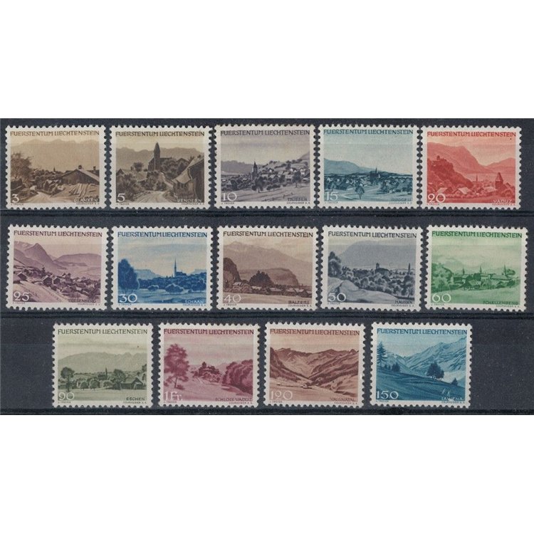 LIECHTENSTEIN 1944 Different views 14v MH*