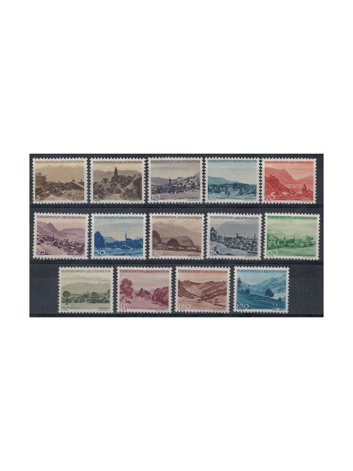 LIECHTENSTEIN 1944 Different views 14v MH*