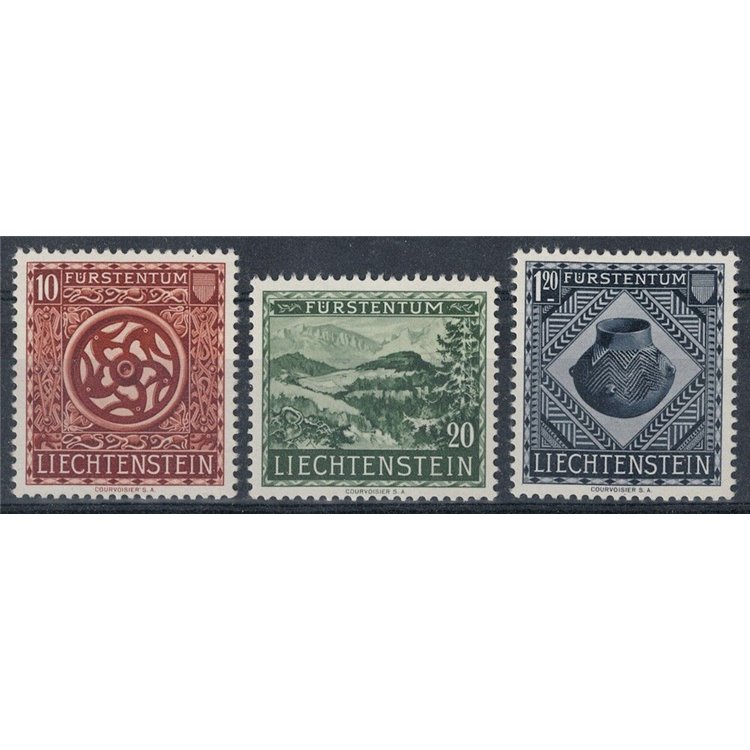 LIECHTENSTEIN 1953 Museo nazionale di Vaduz 3v MH*