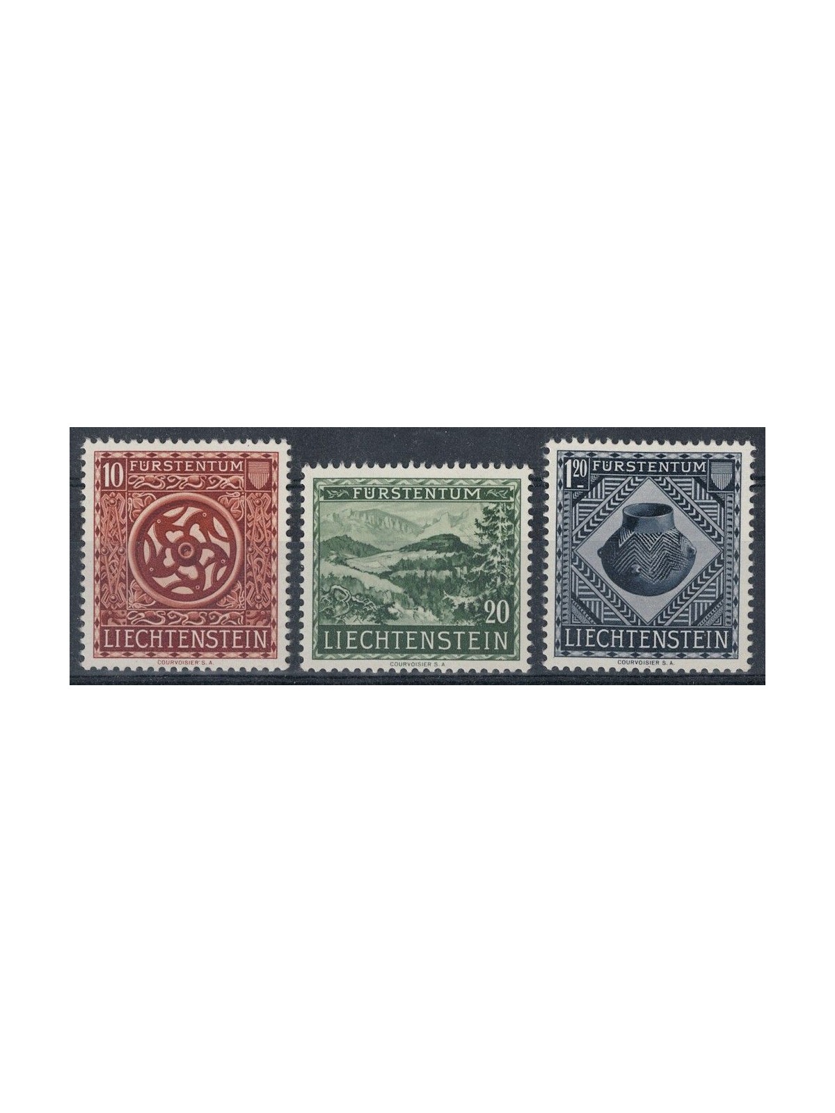 LIECHTENSTEIN 1953 Vaduz National Museum 3v MH*