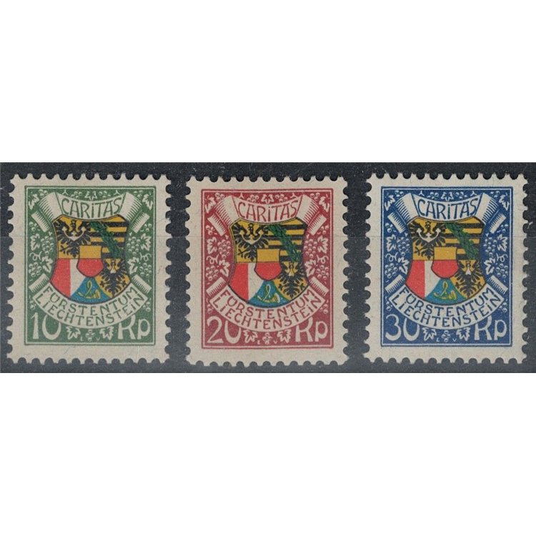 LIECHTENSTEIN 1927 Birthday of Prince John II 3v MH*