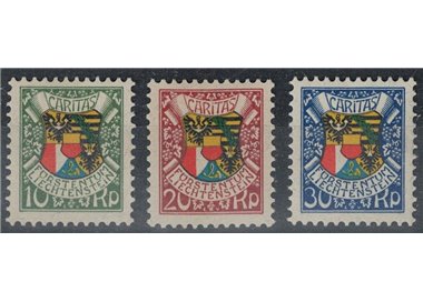 LIECHTENSTEIN 1927 Compleanno del Principe Giovanni II 3v MH*