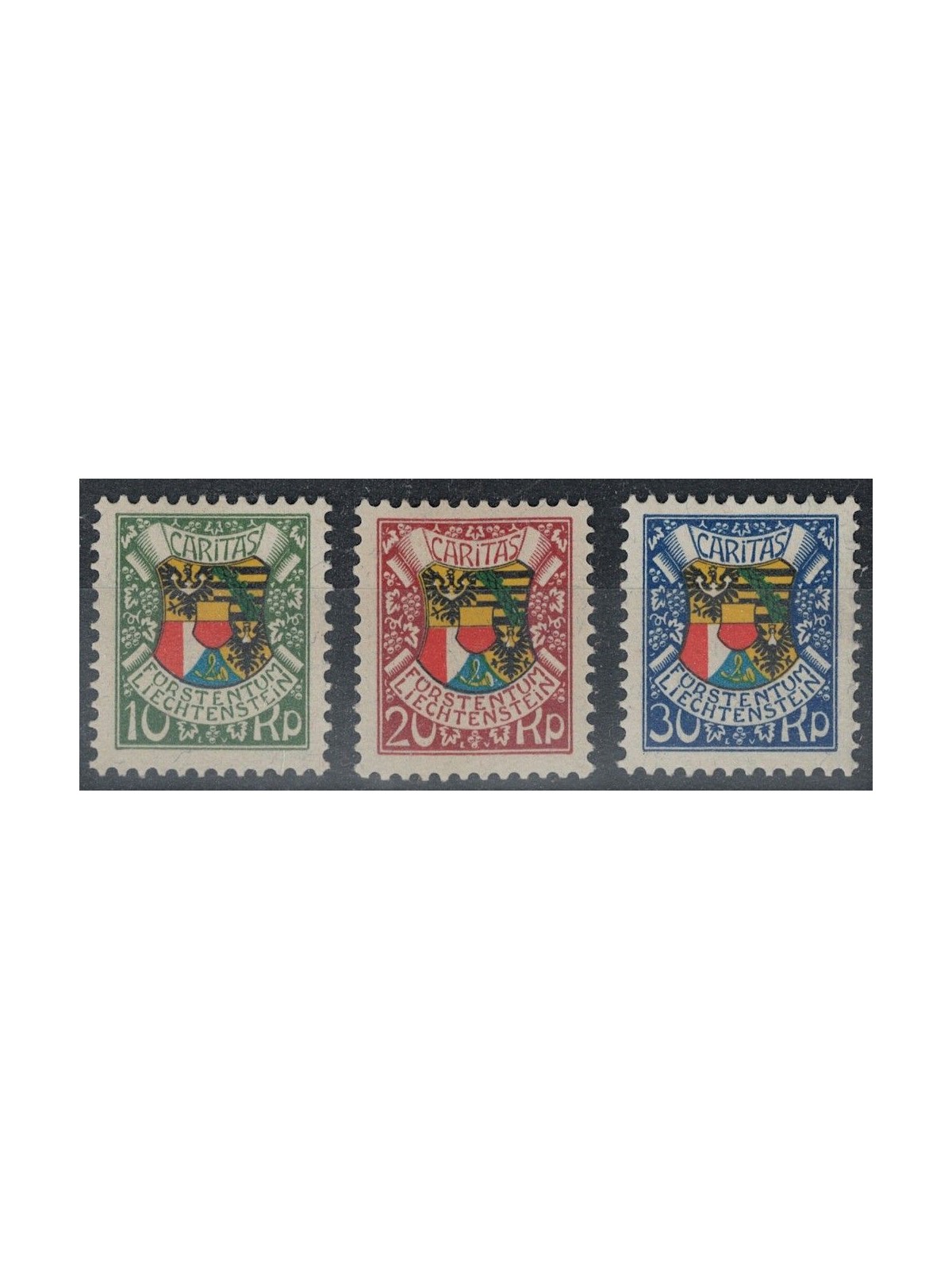 LIECHTENSTEIN 1927 Compleanno del Principe Giovanni II 3v MH*