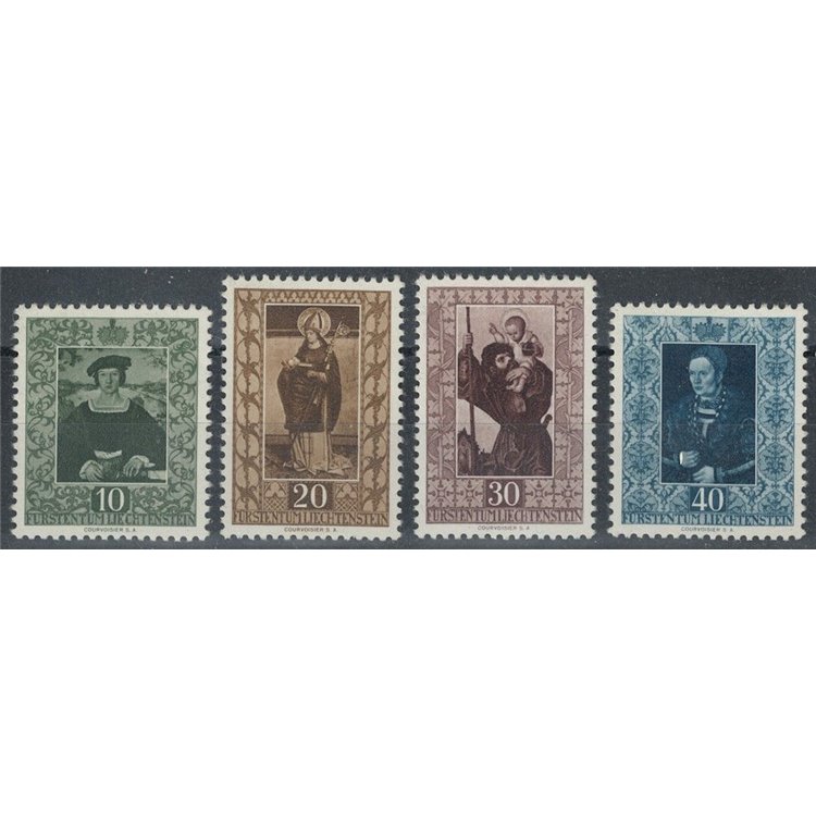 LIECHTENSTEIN 1953 Paintings from the Principality Gallery 4v MH*