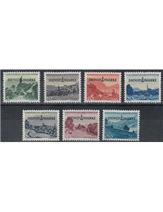 LIECHTENSTEIN 1947 Views, official stamps 7v MH*