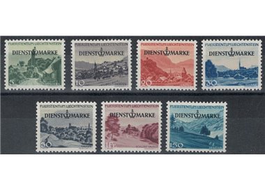 LIECHTENSTEIN 1947 Views, official stamps 7v MH*