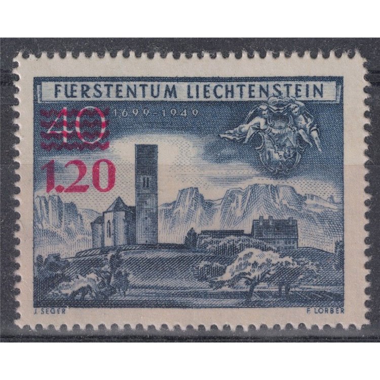 LIECHTENSTEIN 1952 Annexation of Schellenberg overprinted MNH**