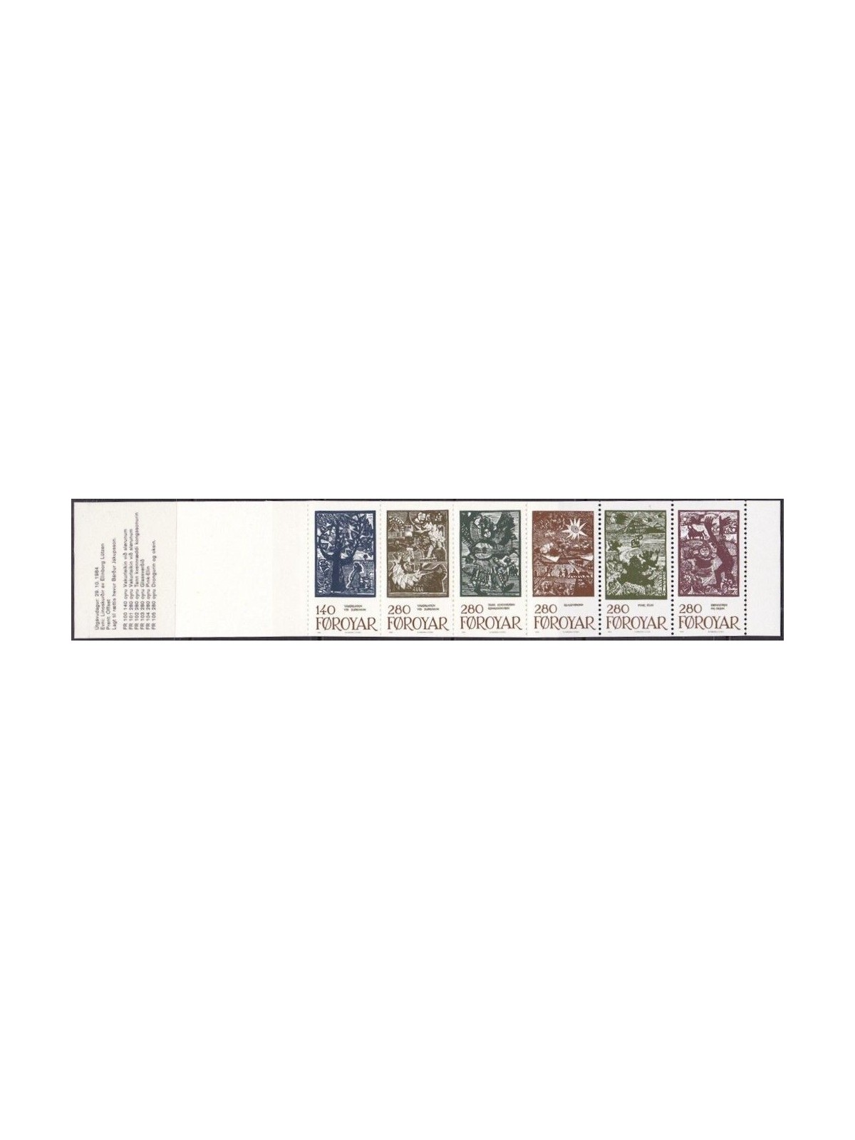 FAEROER 1984 Fiabe faeroesi LB MNH**