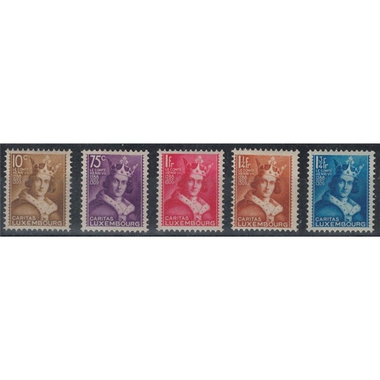 LUSSEMBURGO 1933 Caritas, pro infanzia 5v MH*