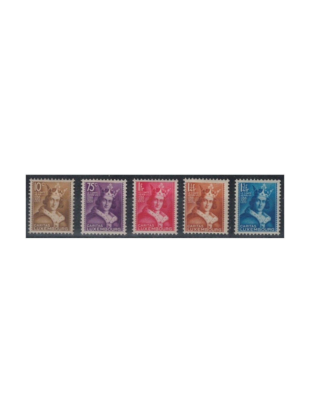 LUSSEMBURGO 1933 Caritas, pro infanzia 5v MH*
