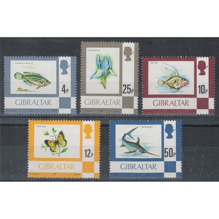 GIBRALTAR 1981 Flora and fauna 5v MNH**