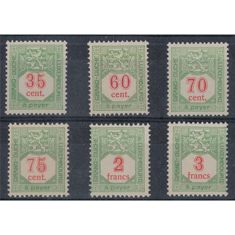 LUSSEMBURGO 1928-35 Segnatasse 6v MNH**