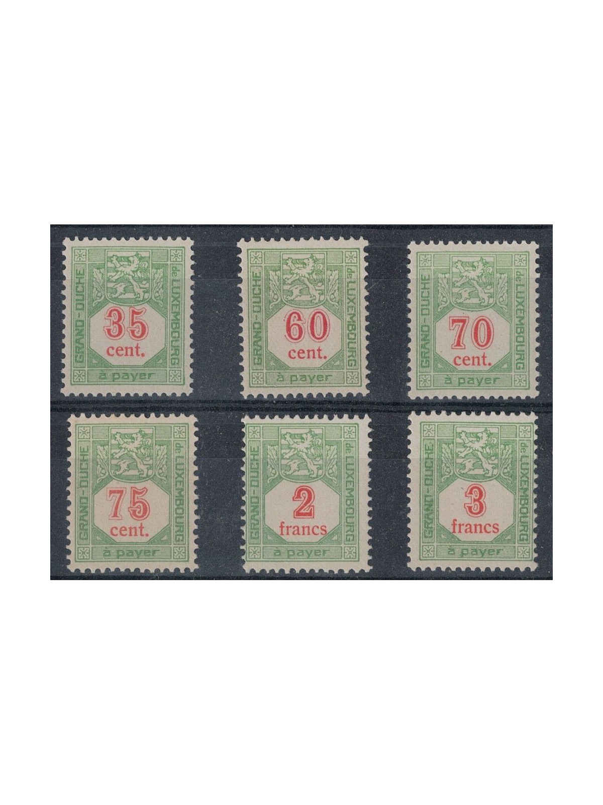 LUSSEMBURGO 1928-35 Segnatasse 6v MNH**